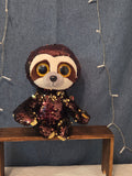 Limited TY Flippables Dangler Sloth 9" Sequin Plush WT