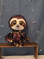 Limited TY Flippables Dangler Sloth 9" Sequin Plush WT