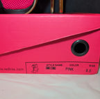 RedKiss Summer Stunner Heels Size 8.5 Pink Black Lace Up Caged Stiletto