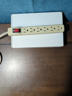 6-Outlet Power Strip Surge Protector 4 Ft Cord 15A Circuit Breaker Switch White