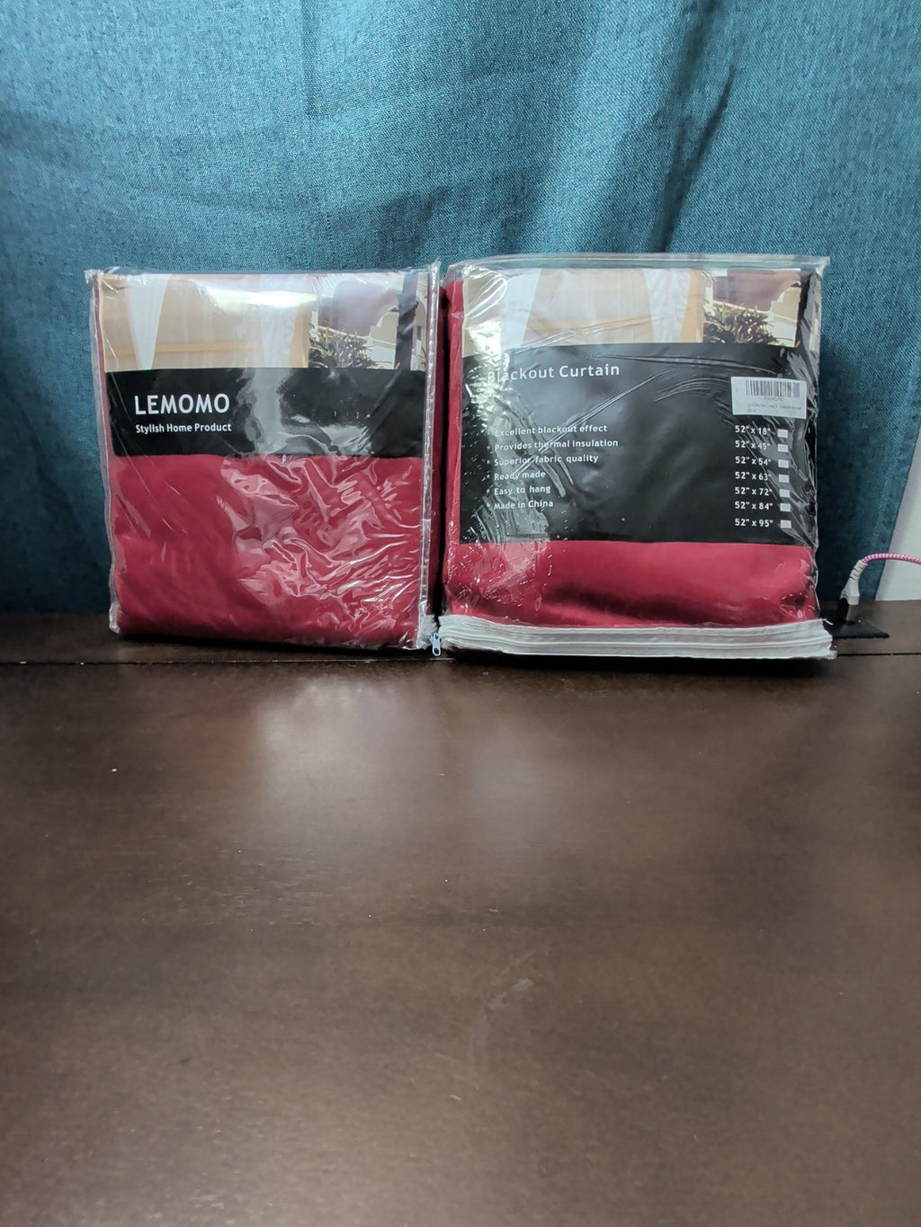LEMOMO Red Blackout Curtains Set of 2 | 52" x 54" Thermal Insulated
