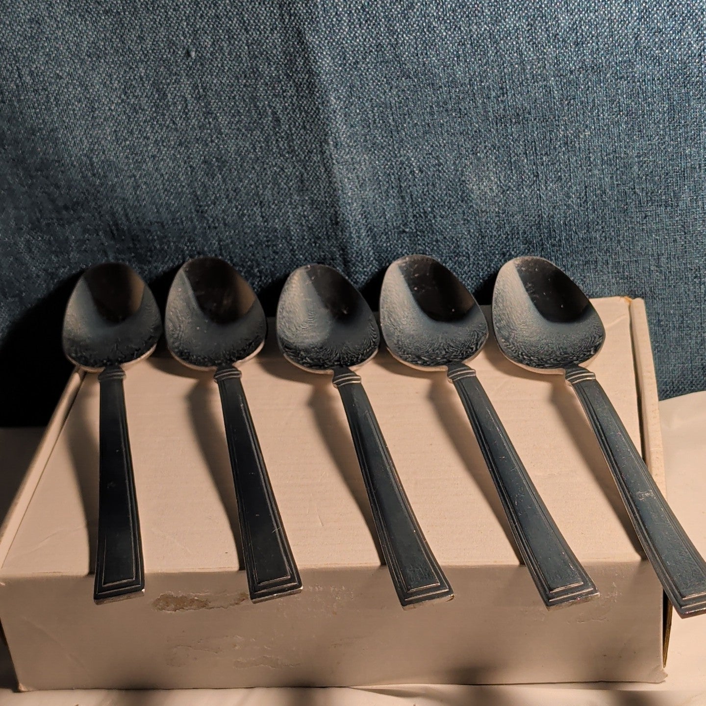 Hampton Silversmiths PORTFOLIO Glossy Spoons Set of 5 | 18/0 Stainless 208