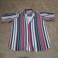 Pine Grove Striped Button Down Shirt Cotton Vintage 90s Retro Men Size M