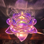 Flower Touch Lamp Glass Oil Warmer Multicolor