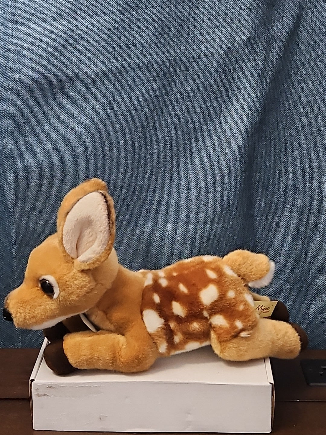 Aurora Miyoni Spotted Fawn Deer Plush 11" | Realistic Laying Down Stuffed Animal