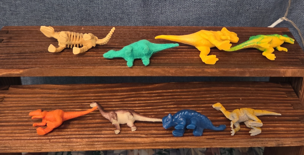 Mini Plastic Dinosaur Figure Lot 8 Prehistoric Toys