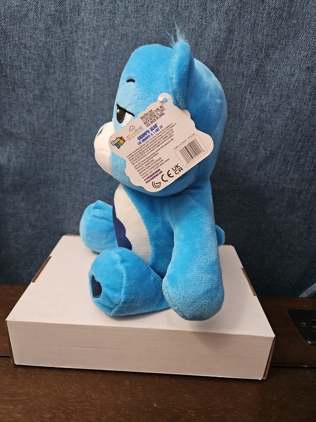 Care Bears Grumpy Bear Plush 11' Basic Fun Blue Cloud | NWT Read Condition Tear