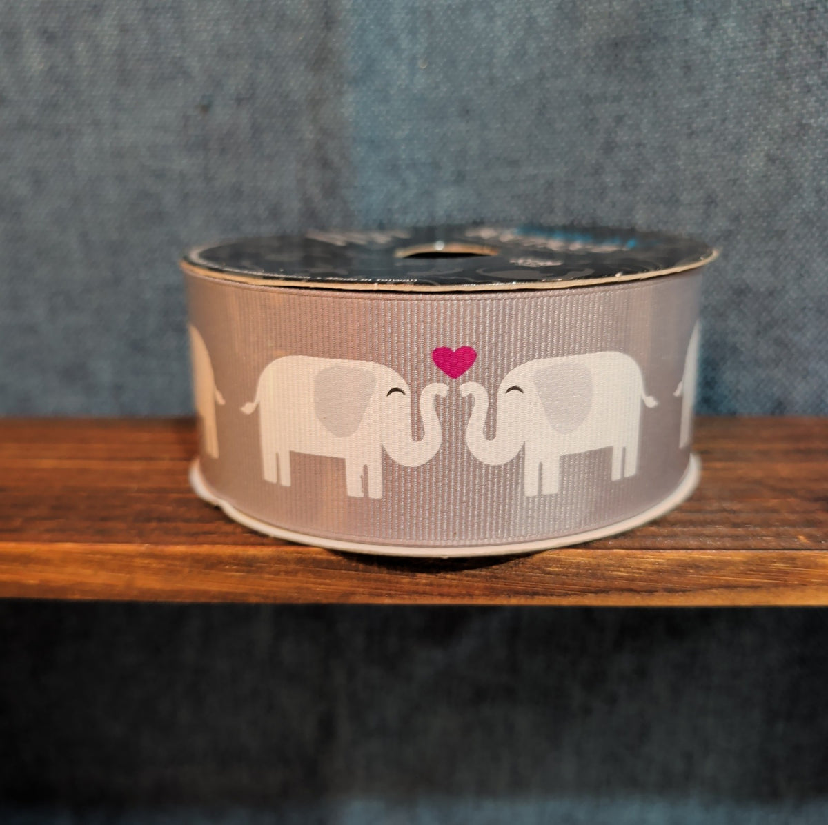 Ribbon Boutique Elephant Heart Grosgrain 1.5 in x 3 yd elephant
