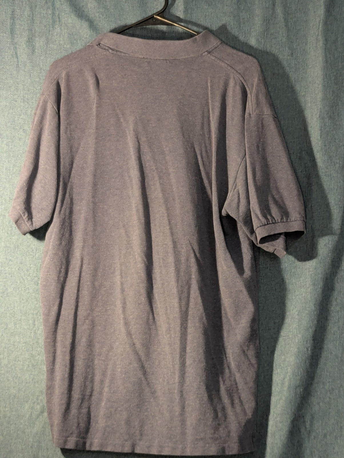 Vintage 90s Polo Ralph Lauren Shirt Men's Large Gray Red Pony Logo Cotton