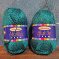 Herrschners Afghan Yarn 2 Ply Deep Teal Acrylic 2 Skein Lot