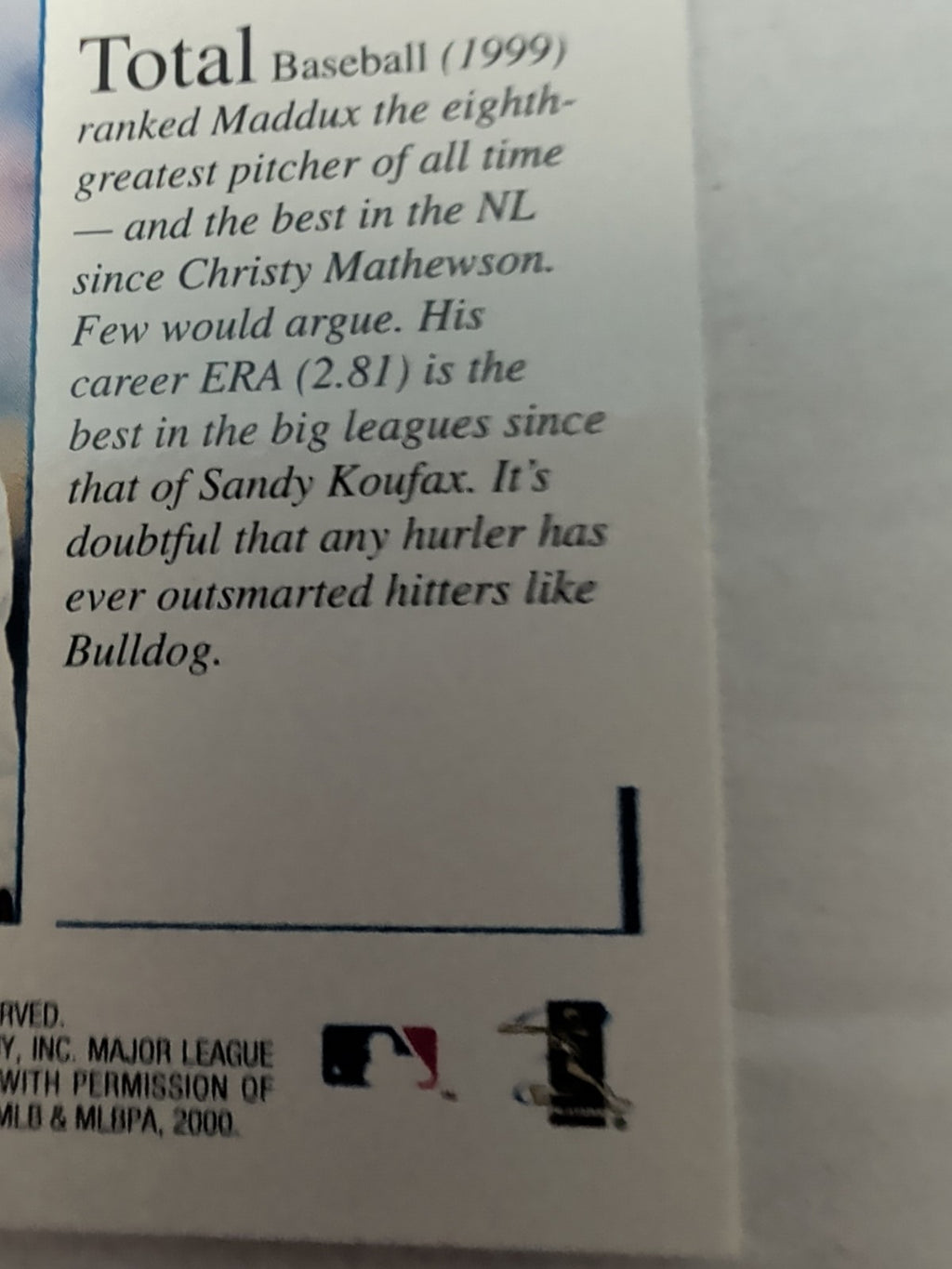 2000 Topps Gallery - Masters of the Game Greg Maddux #105