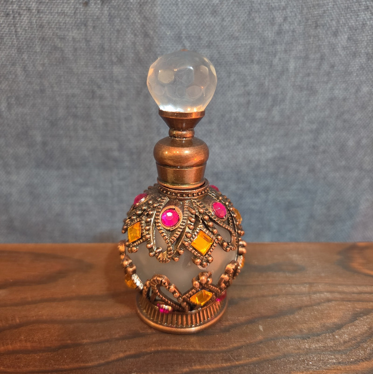 Men's Jeweled Bronze 15ml Bottle w Body Oil Vintage Style | Pick Your Scent
