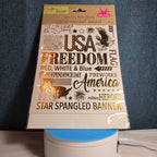 Crafters Square Gold Foil USA Patriotic Rub-On Transfers