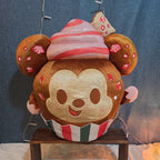 Disney Mickey Mouse Gingerbread Cupcake Plush Toy with Peppermint Accents