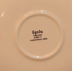 Spode Christmas Tree S3324 England 5.75" Saucers Set 2 Vintage