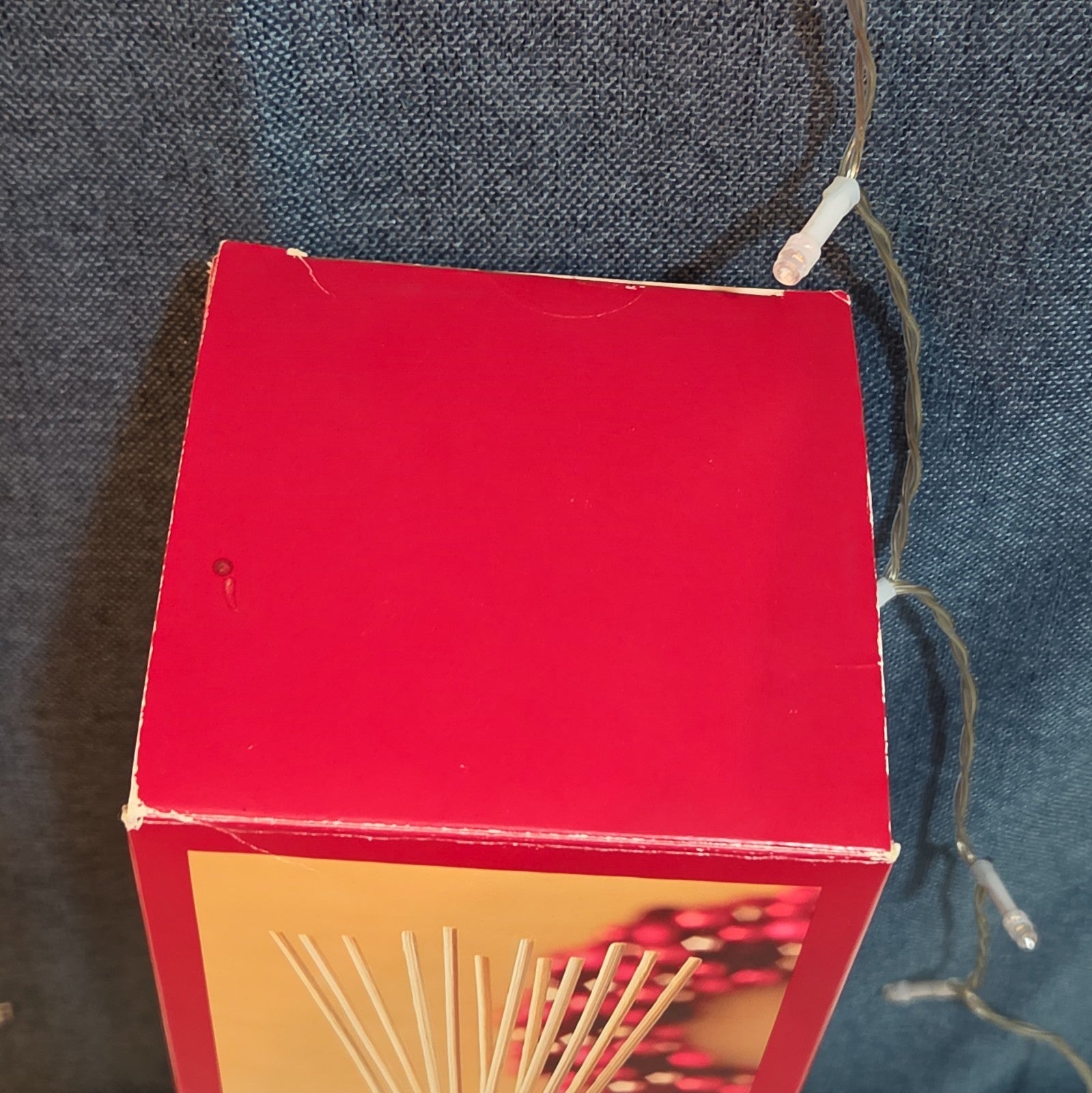 Pier 1 Imports Apple Cinnamon Reed Diffuser Red Glass