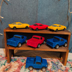 Toy Car Truck Lot 7Pc Plastic Blue Red Yellow