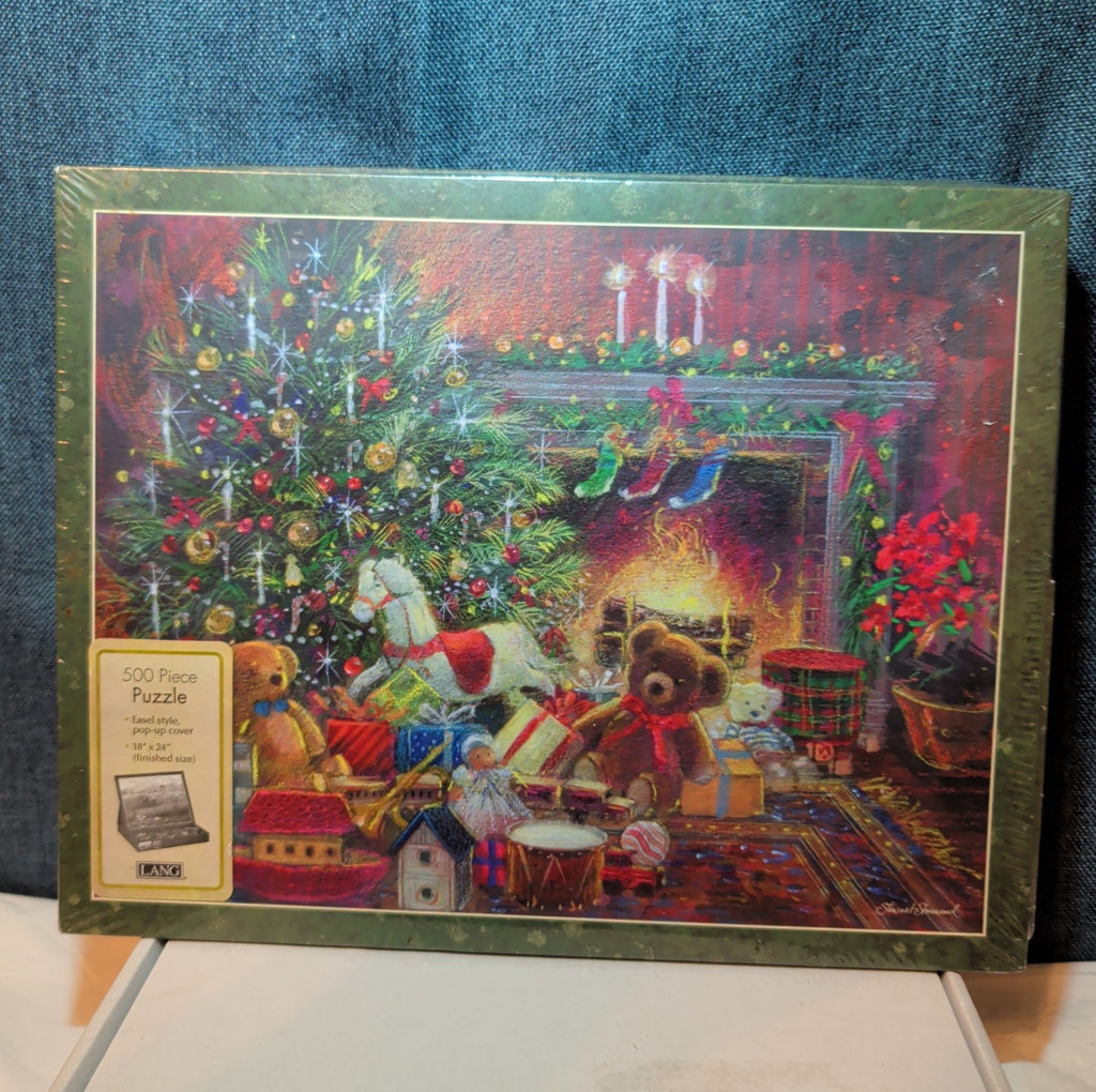 Vintage Lang Christmas Puzzle 500 pc Factory Sealed New Pop Up Easel Box 1982