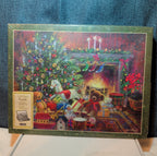 Vintage Lang Christmas Puzzle 500 pc Factory Sealed New Pop Up Easel Box 1982