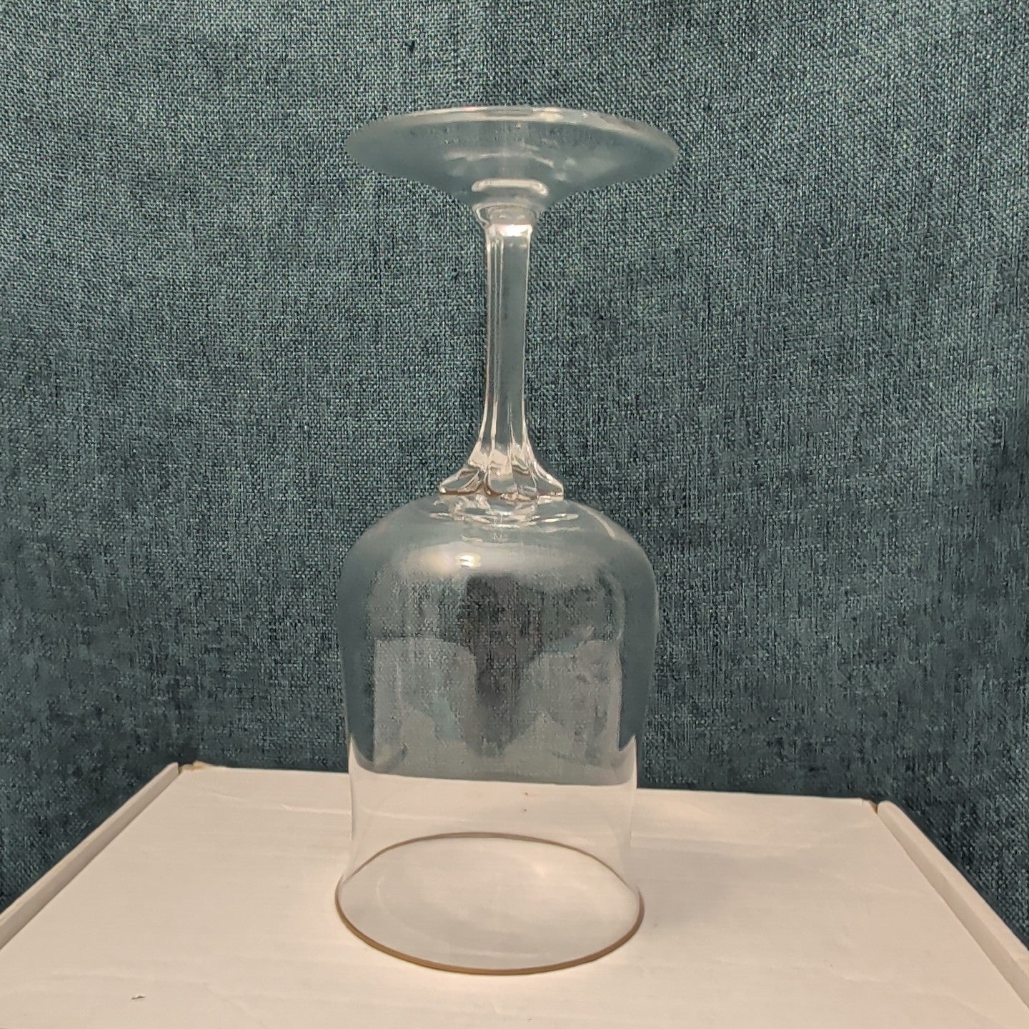 LENOX Crystal INTRIGUE Wine Glasses Gold Trim Fluted Rim Vintage 80s | Set of 6