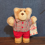 Wendy's Furskins Boone Bear Plush Plaid Outfit 1986 Vintage Holiday Tagged