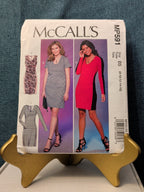 UNCUT McCall's M7652 (MP591) Pattern | Slimming Color Block Knit Dress Size 8-16