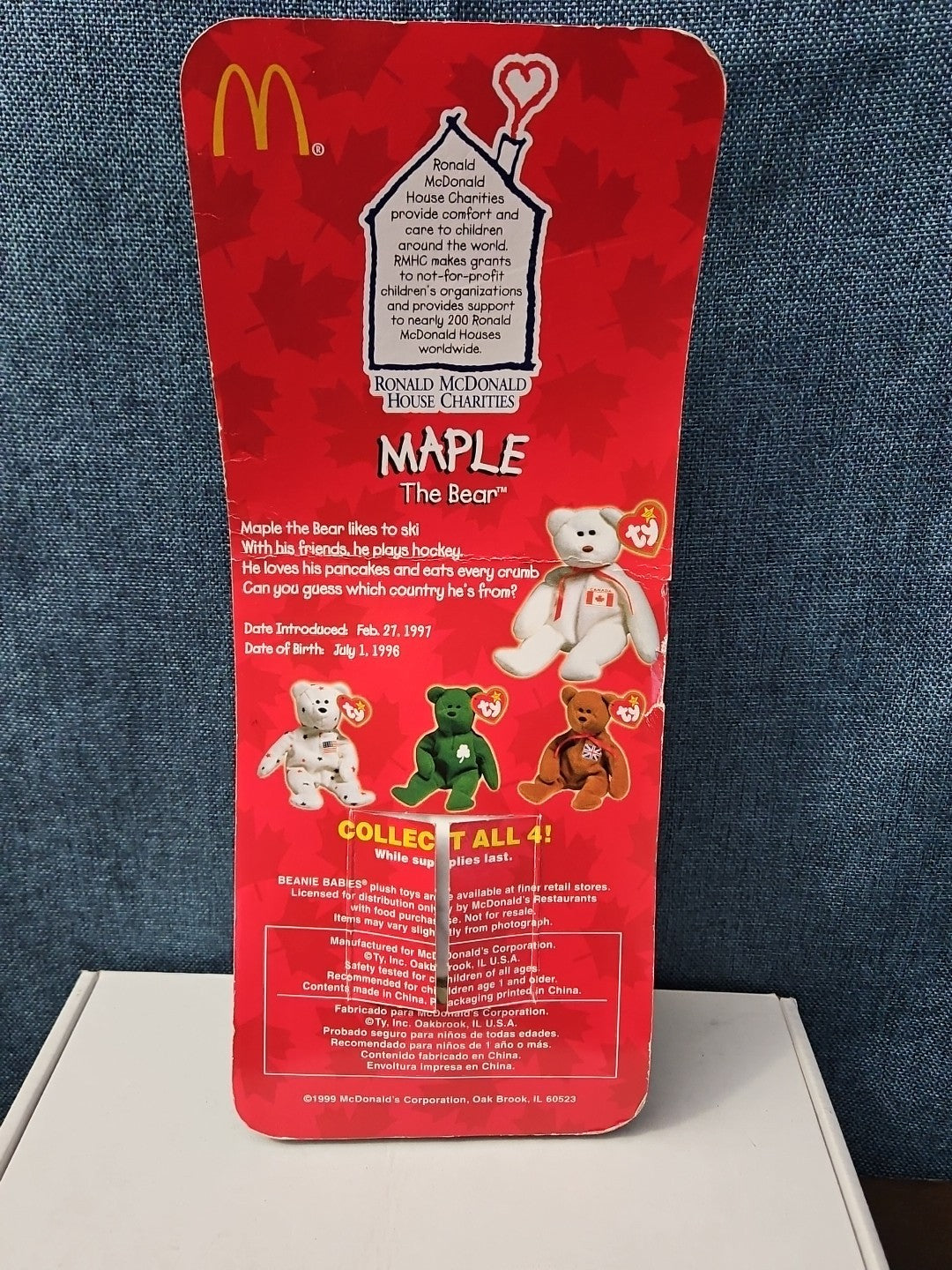 Ty Beanie Baby Maple the Bear | 1997 McDonald's Charity Exclusive