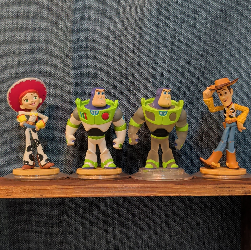 Disney Infinity 1.0 Toy Story 4 Figures Jessie Buzz Buzz Crystal Variant Woody