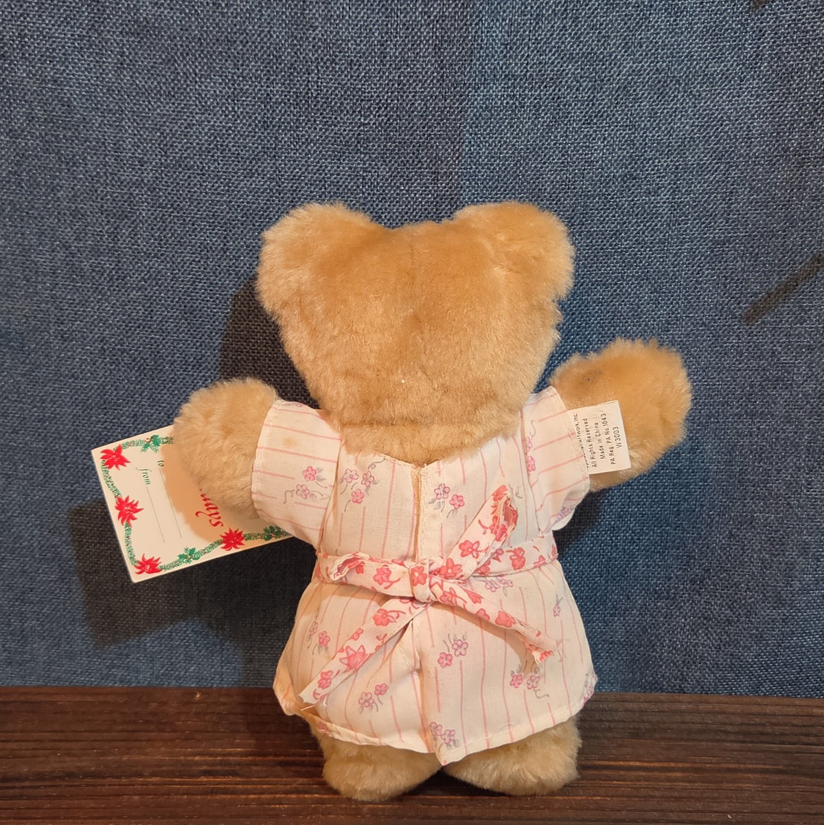 Wendy's Furskins Boone Bear Plush Plaid Outfit 1986 Vintage Holiday Tagged