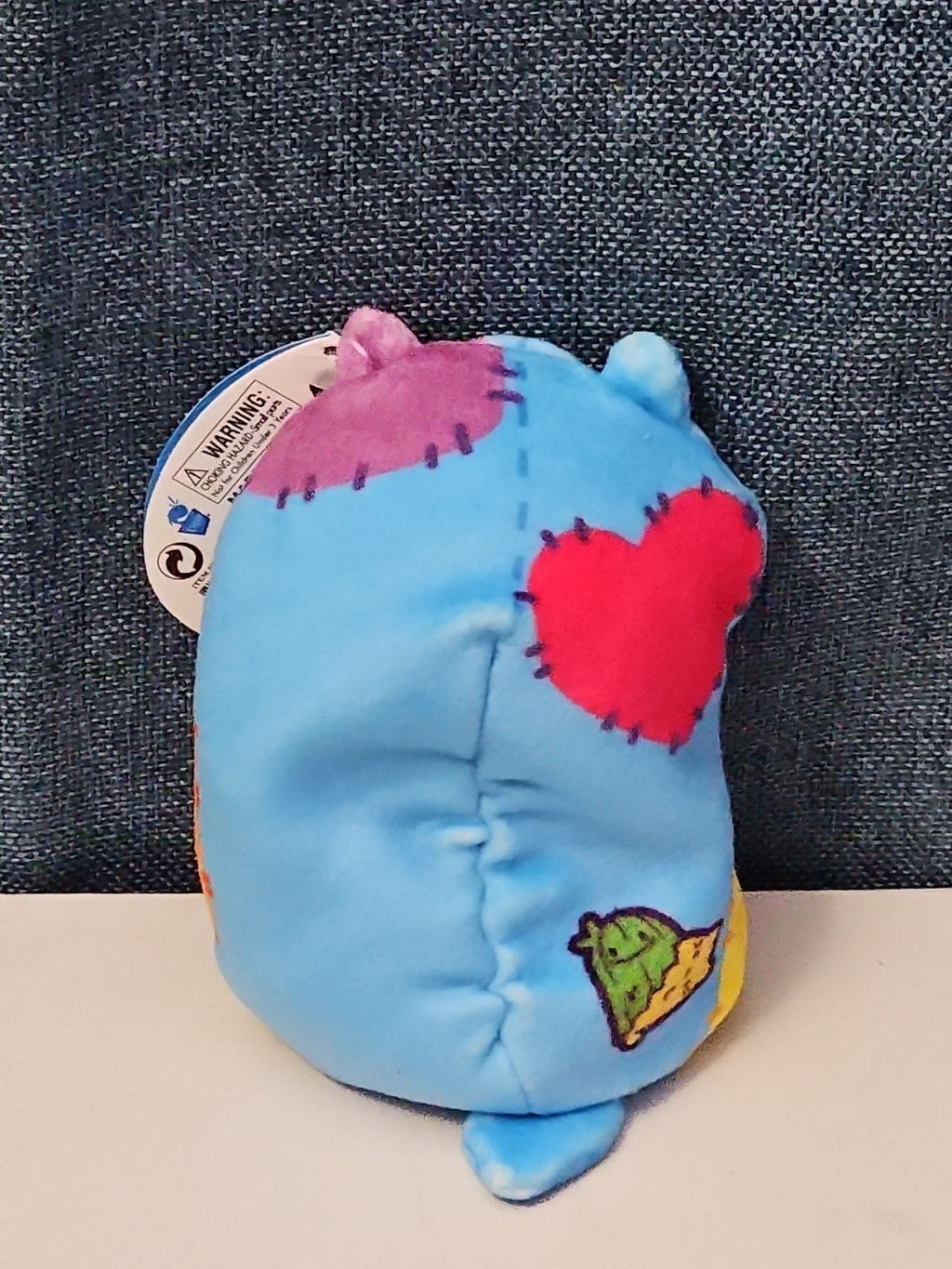 Cats vs Pickles Stitches #503 | Fuchsia Series Bean Plush | Blue Patchy Cat