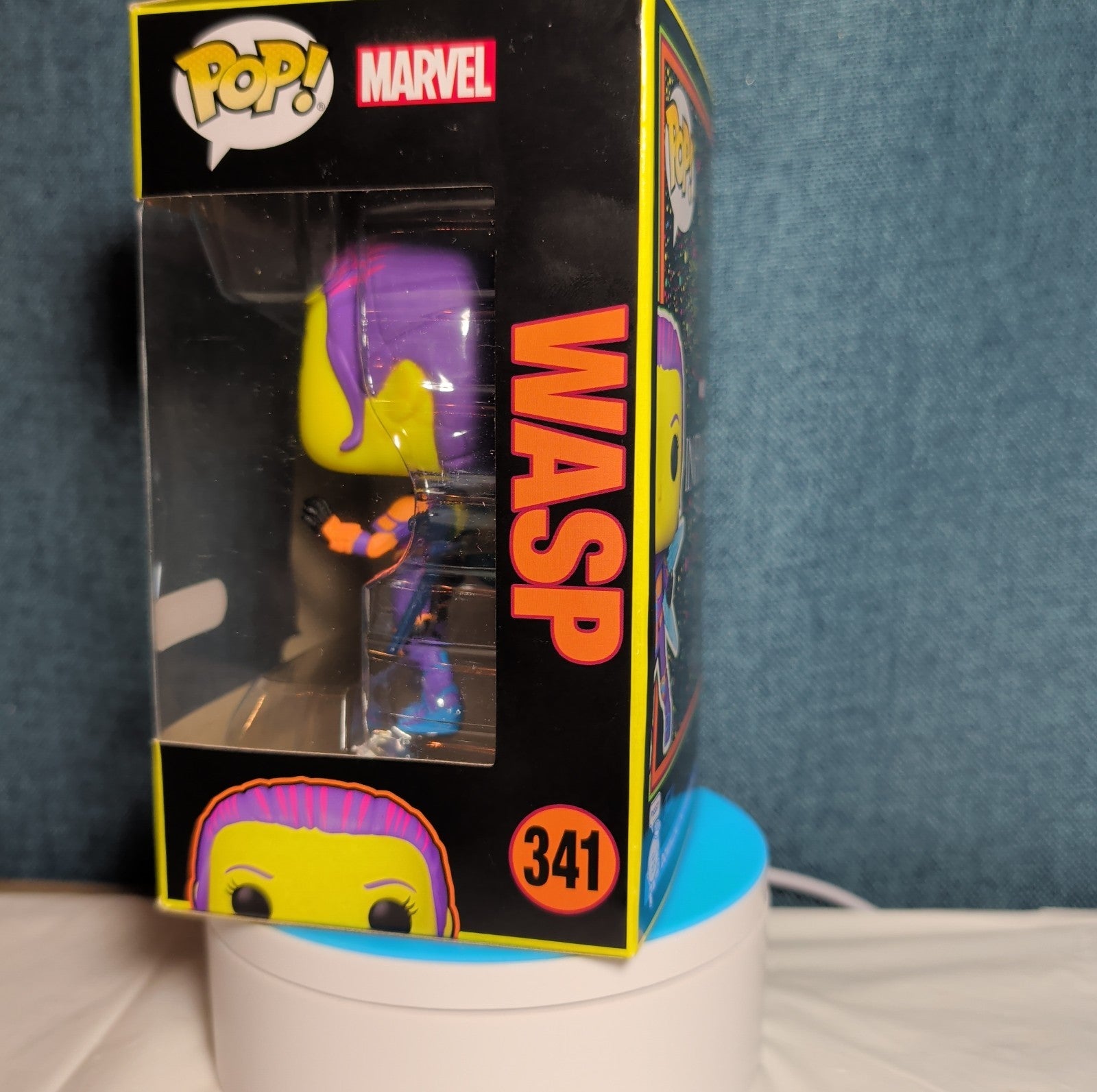 Funko Pop Marvel Infinity Saga Blacklight Wasp 341 Target Exclusive in Protector