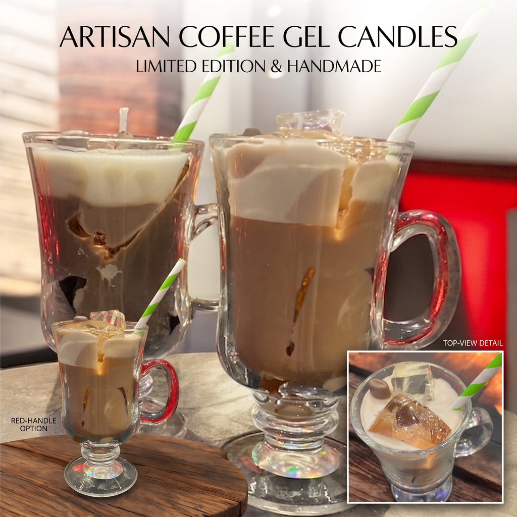 Whimsiwicks Candles Realistic Iced Coffee Gel Artisan Candle