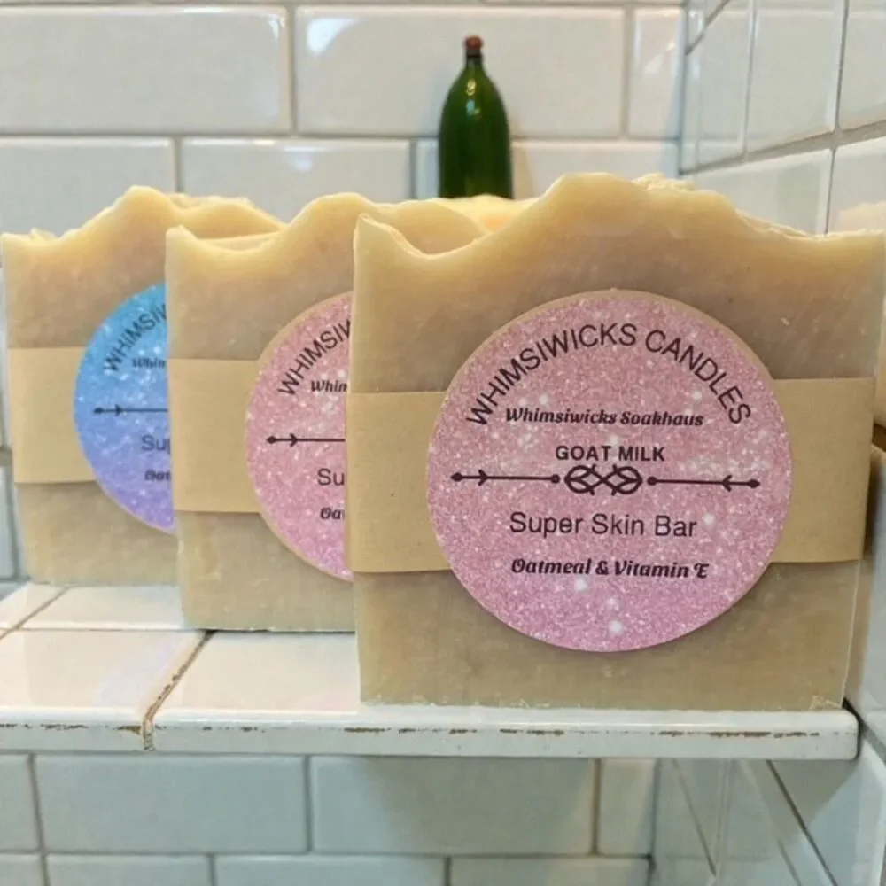 Whimsiwicks Soakhaus: Goat Milk Super Skin Bar (Oatmeal & Vitamin E)