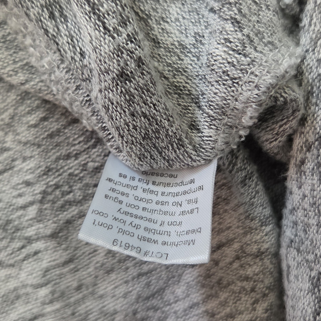Thyme Honey Blouse Long Sleeve Side Tie Top Gray Heather Knit L