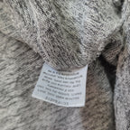 Thyme Honey Blouse Long Sleeve Side Tie Top Gray Heather Knit L