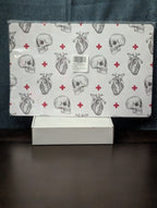 Wrapaholic 50 Anatomical Skull & Heart Paper Placemats | 11x17 Pad | Gothic Medi