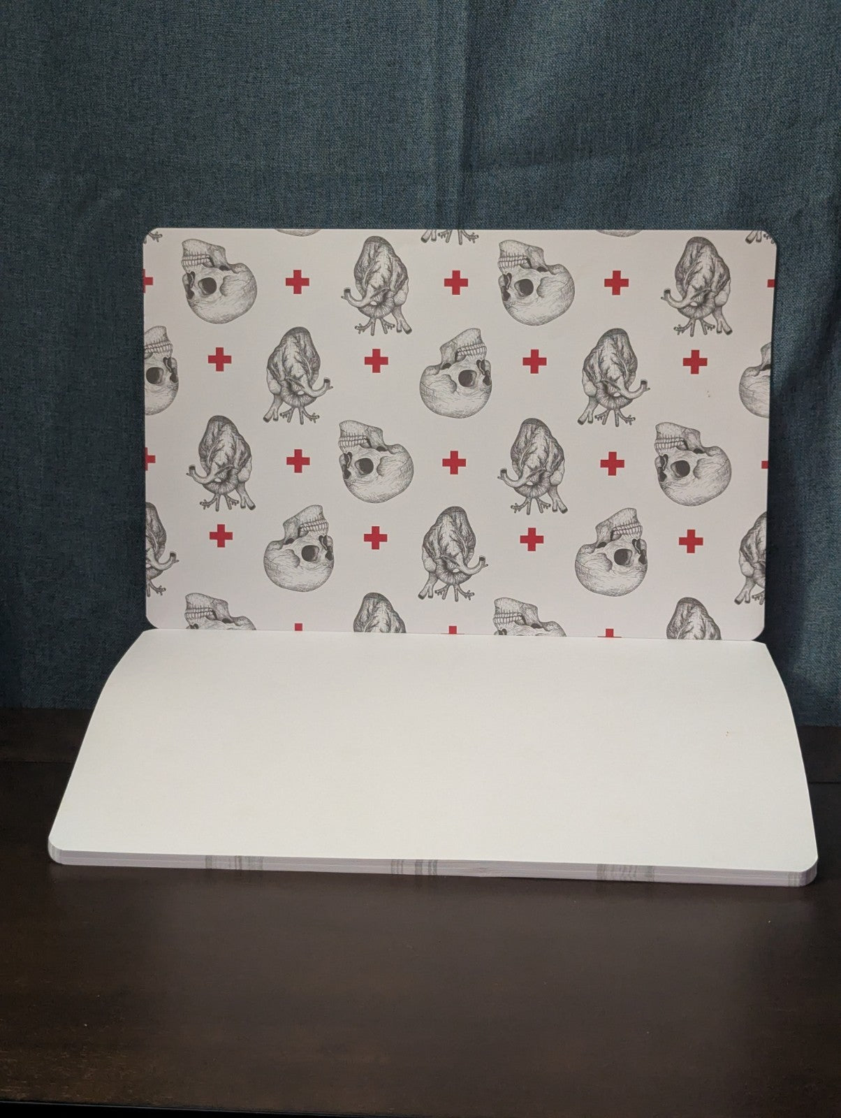 Wrapaholic 50 Anatomical Skull & Heart Paper Placemats | 11x17 Pad | Gothic Medi