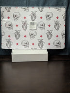 Wrapaholic 50 Anatomical Skull & Heart Paper Placemats | 11x17 Pad | Gothic Medi