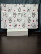 Wrapaholic 50 Anatomical Skull & Heart Paper Placemats | 11x17 Pad | Gothic Medi