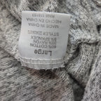 Thyme Honey Blouse Long Sleeve Side Tie Top Gray Heather Knit L