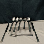 8 Pc HAMPTON SILVERSMITHS PORTFOLIO Serving Set | Glossy Hostess Completer 208