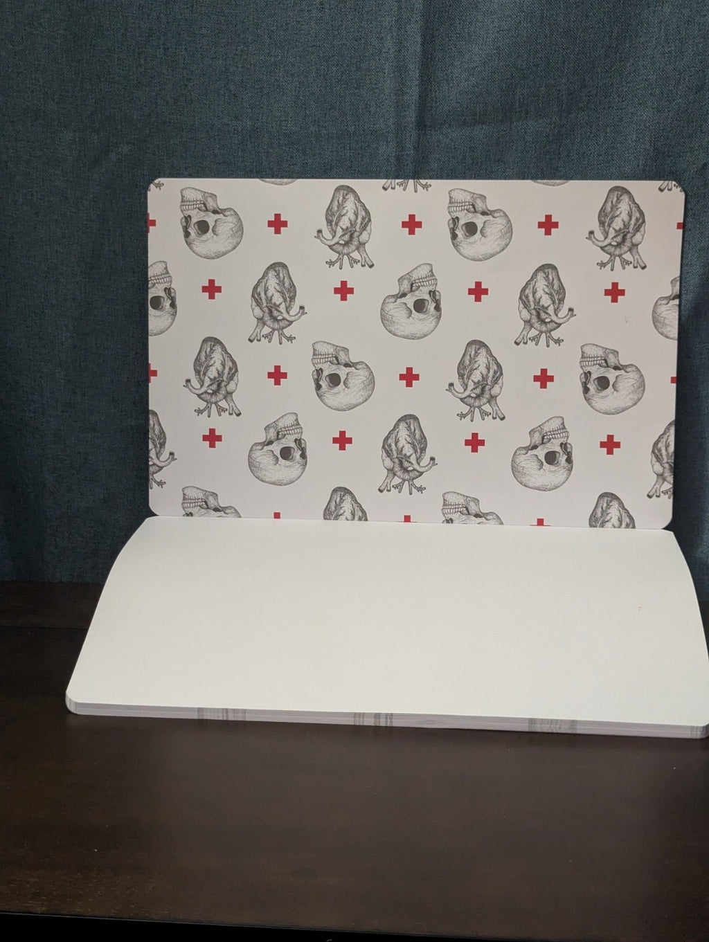 Wrapaholic 50 Anatomical Skull & Heart Paper Placemats | 11x17 Pad | Gothic Medi
