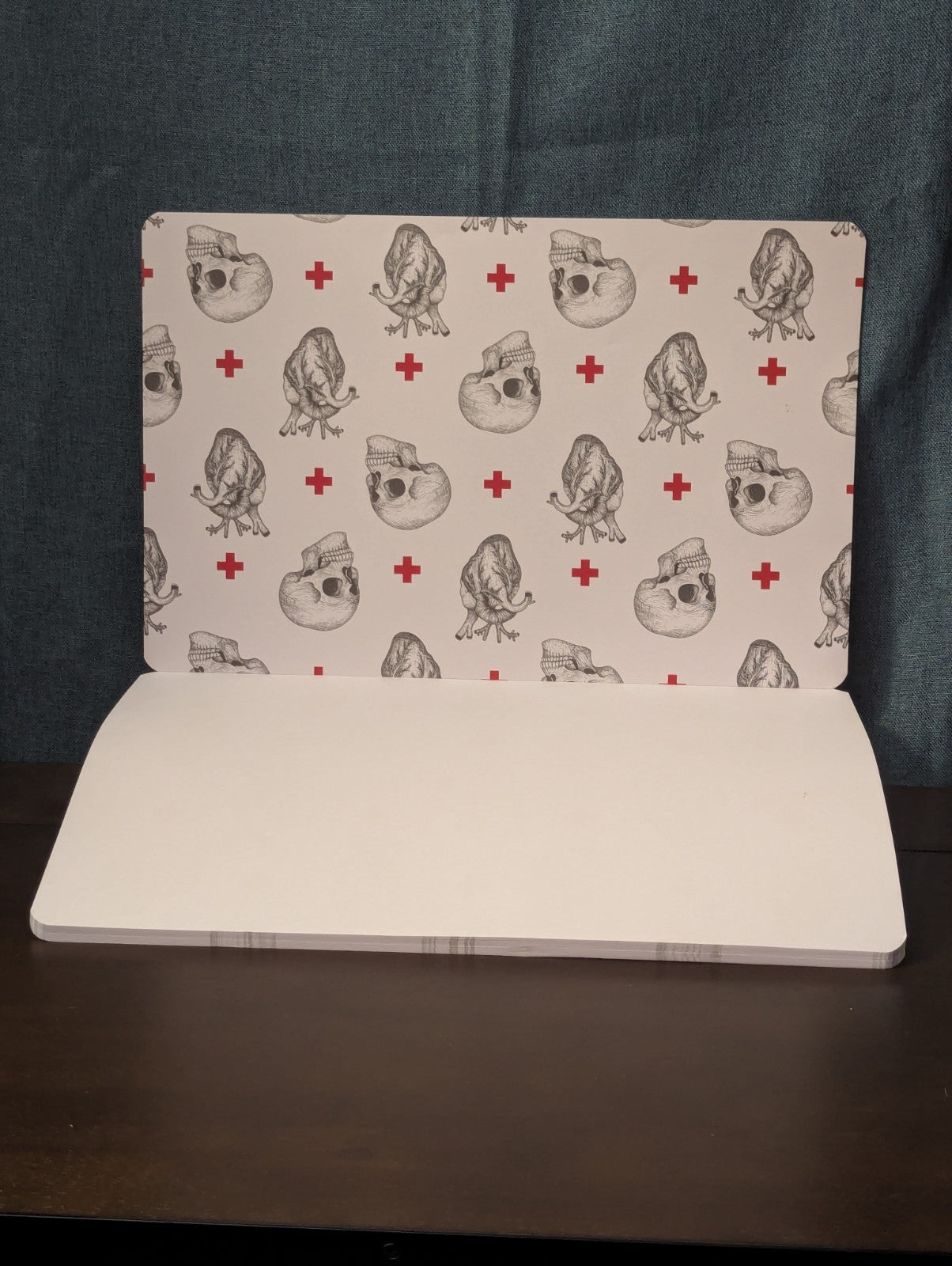 Wrapaholic 50 Anatomical Skull & Heart Paper Placemats | 11x17 Pad | Gothic Medi