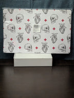 Wrapaholic 50 Anatomical Skull & Heart Paper Placemats | 11x17 Pad | Gothic Medi