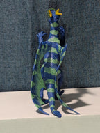 Kid Galaxy Poseable Dragon Figure | Blue & Green Dragon Action Toy