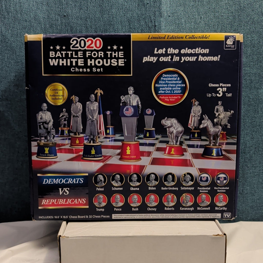 2020 Battle for the White House Chess Set BulbHead Political Collectible Trump