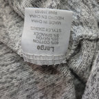Thyme Honey Blouse Long Sleeve Side Tie Top Gray Heather Knit L