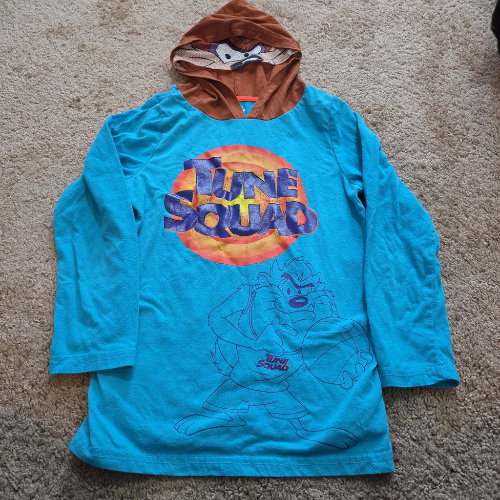 Space Jam Taz Boys Hooded Shirt 10 Tune Squad Deep Teal 2021