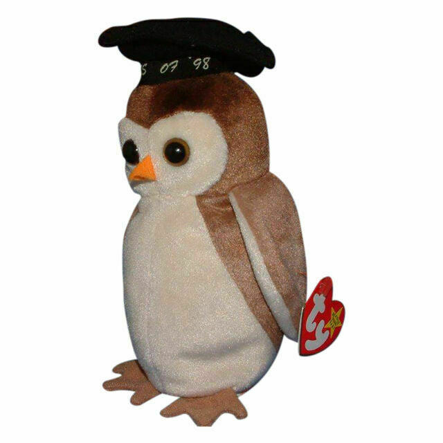 Wise TY Beanie Baby Owl Class of 1998 Graduation Gift MWMT with Tag Protector